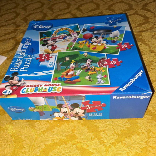 Mickelson mouse puzzle used, set of 3 pieces