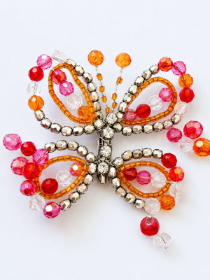 Handmade vintage butterfly brooch in excellent condition