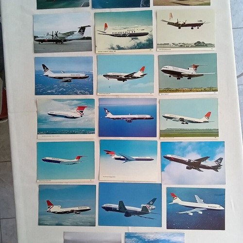 British Airways post cards like new, lot of 21