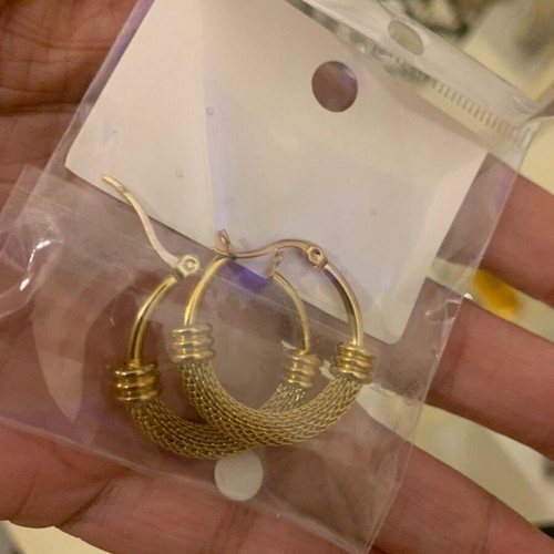 Steel hoop earrings new, stainless steel