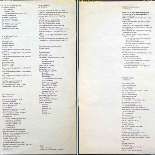 Double Fantasy vinyl record used, rock by John Lennon & Yoko Ono