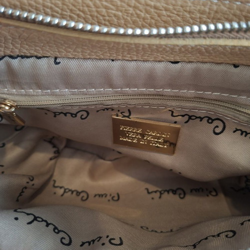Pierre Cardin genuine leather crossbody bag, beige