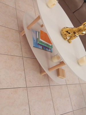 White coffee table new