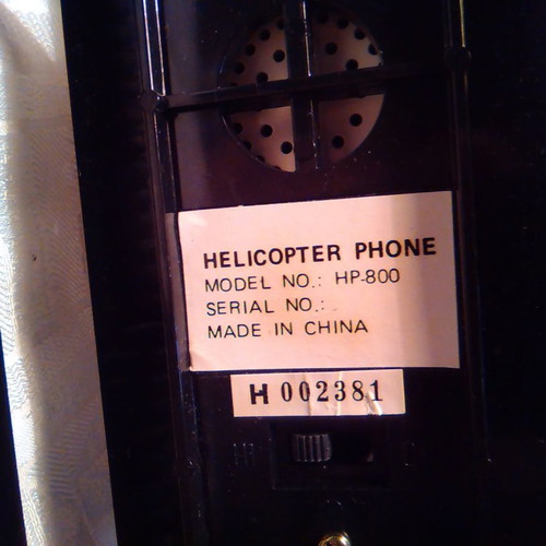 Helicopter Phone used, wired