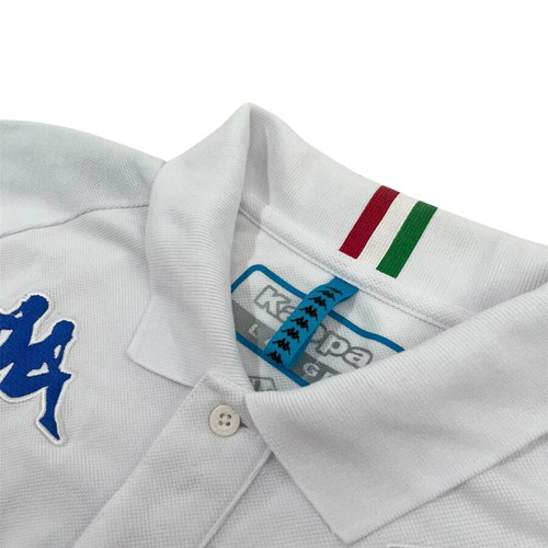Kappa x FISI Audi men's polo shirt like new, white and blue, size L