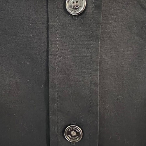 Burberry black shirt like new, classic collar, embroidered logo, cotton