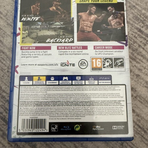 UFC 4 PS4 game in moderate condition