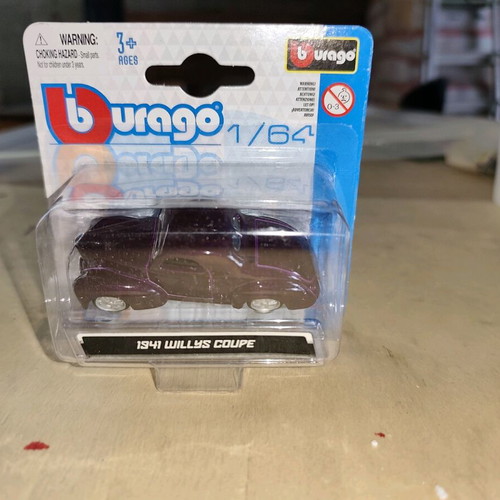 Bburago 1941 Willys Coupé new, rare Hot Rod in purple metallic color