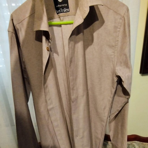 Ben Tailor men's shirt new, gray and beige, size L