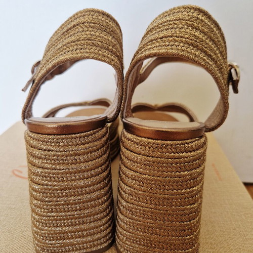 Castaner Valle/142 gold platform sandals size 38 new