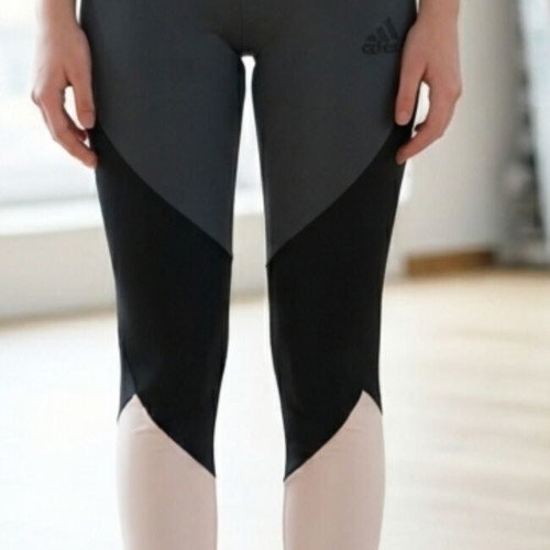 Adidas women's leggings, black and pink, size 13-14 kids