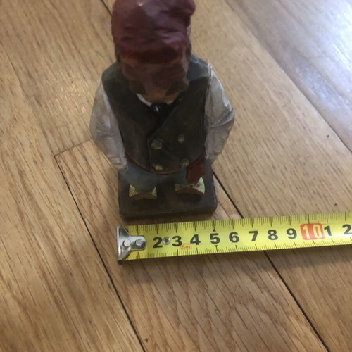 Trygg Mid Century Folk Art Wooden Figurine, hand-carved