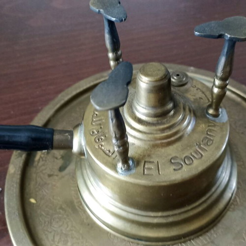 Kamineto with wick used, vintage coffee accessory