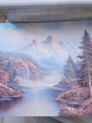 Handmade landscape canvas used with Centaur painting gift