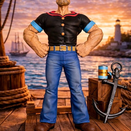 Popeye collectible figure handmade 3D printed new