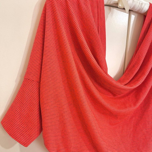 Draped dress coral like new, size XS/S