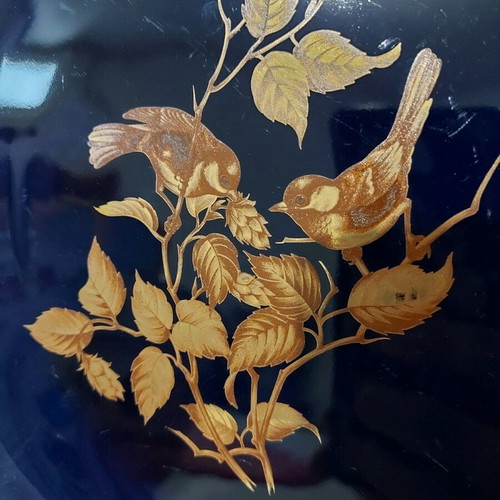 Decorative plate used with stand, Chinese cobalt blue porcelain