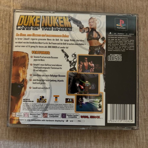 Duke Nukem Land of the Babes PlayStation 1 game used, complete