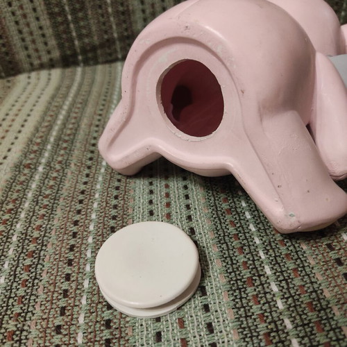 Vintage ceramic teddy bear piggy bank