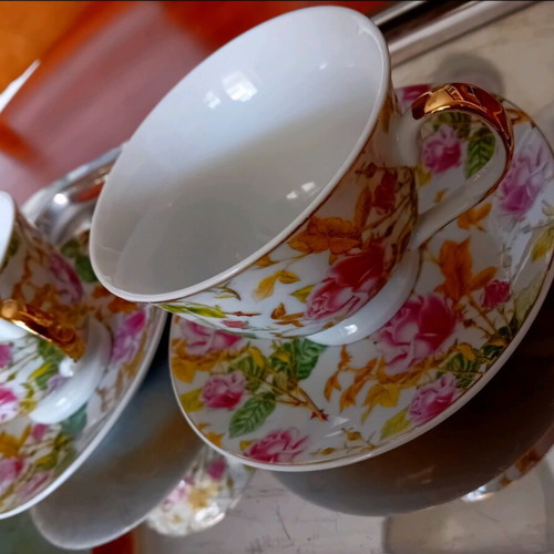 Limoges cups with saucers like new, set of two