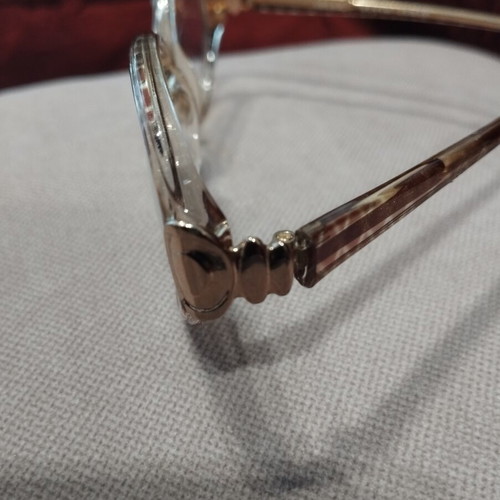 Optex Vintage Women's Eyeglass Frame New Transparent Honey
