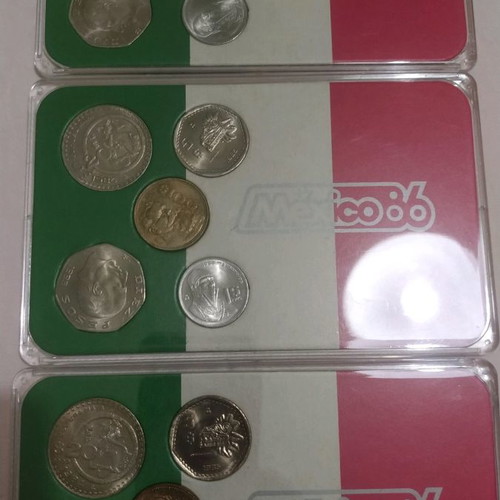 Rare Mexico '86 World Cup coins new