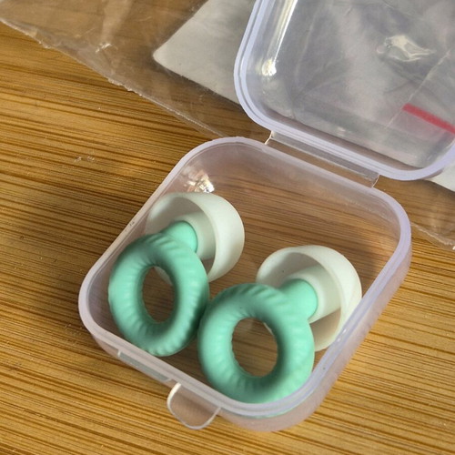 Silicone earplugs turquoise new, reusable