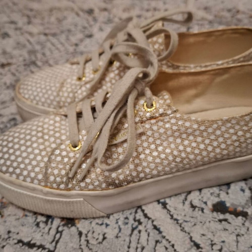 Superga sneakers used size 37 with beige and gold details
