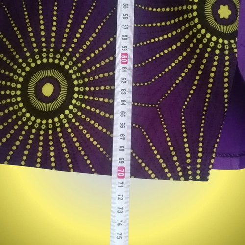 Jacket African Boho Style like new, purple and yellow sun pattern