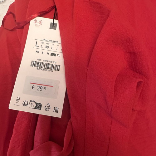 Zara jumpsuit large red new