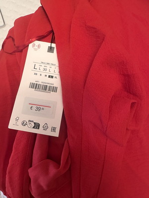 Zara jumpsuit large red new