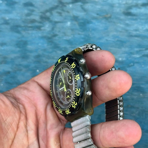 Swatch Vintage Chronograph Diver 200M 1993 used for repair or parts
