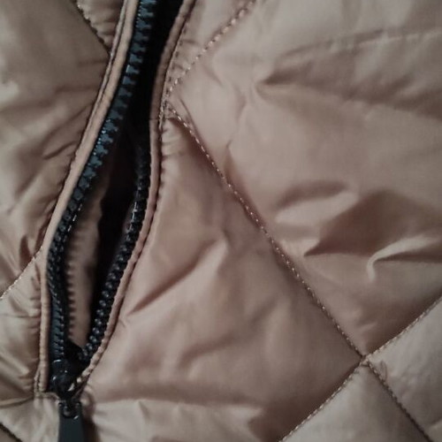 Quilted sleeveless jacket new cappuccino brown size M