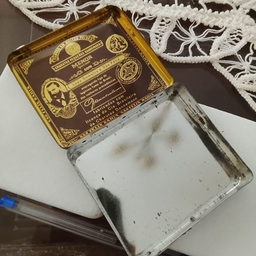 Vintage Dannemann Sumatra Menor Speciale Metal Cigar Box used