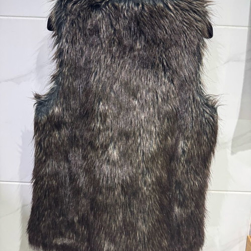 Soul Rebel sleeveless fur vest like new, brown, size L