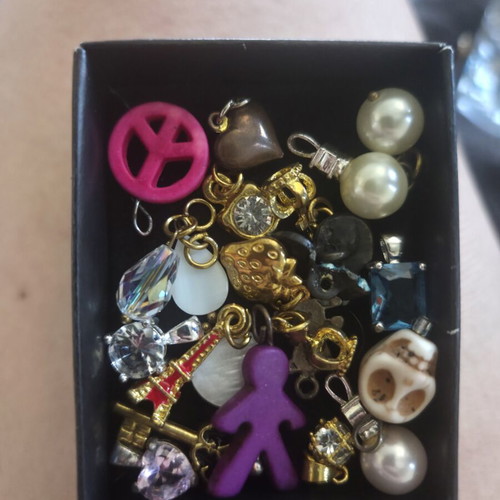 Set of 15+ decorative charms and pendants for handmade jewelry like new