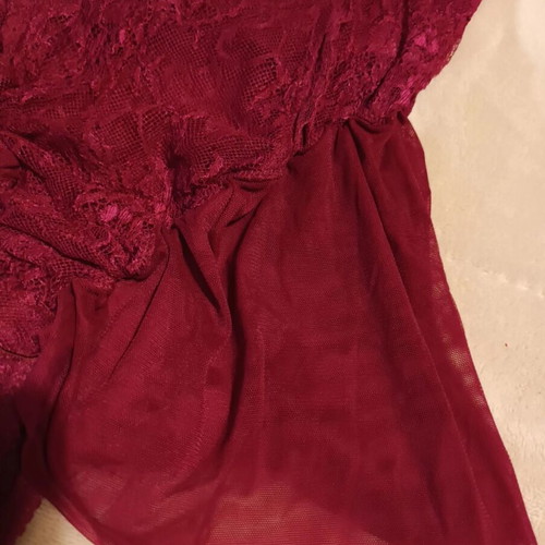 Venus Victoria strapless bodysuit/bustier 80B burgundy new