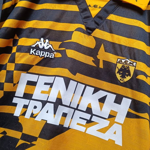 AEK 1996-1997 Demis Nikolaidis football jersey, size XL