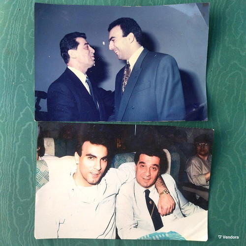 Nikos Galis authentic photos used, large size, 1980s, set of 2