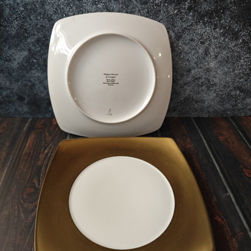 JL Coquet porcelain plates handpainted, set of 10, used