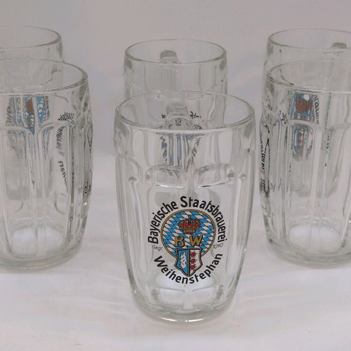 Weihenstephan beer mugs set of 6 new 500 ml