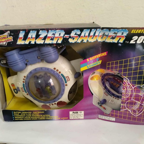 Lazer Saucer 2001 new flying saucer toy with lights and sounds