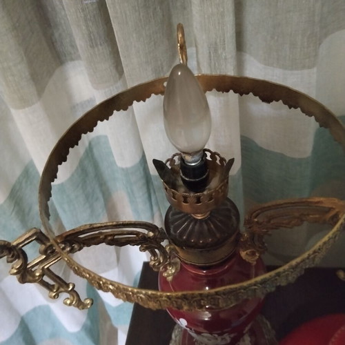 Table lamp with double glass