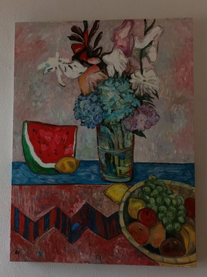 Oil painting like new, oil on canvas 60x80