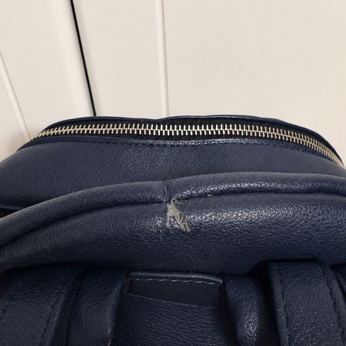 Caprisa blue backpack used with visible wear