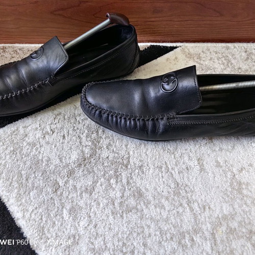 Gucci vintage loafers used, size 44, black