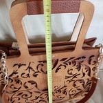 Dolce bag new with wooden front, brown