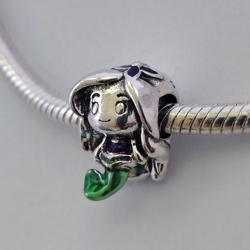 Charm Ariel Princess Silver S925 with Multicolor Enamel