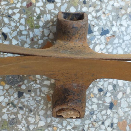 Collectible iron molds and hoe heads used, set of 3 pieces