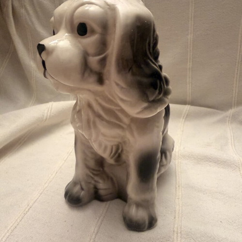 Vintage 1960s Spaniel Dog Figurine used, ceramic mid-century decor